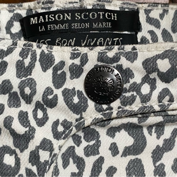 Maison Scotch Muti Dyed Leopard Print Ambre Jeans 25 - Picture 6 of 11